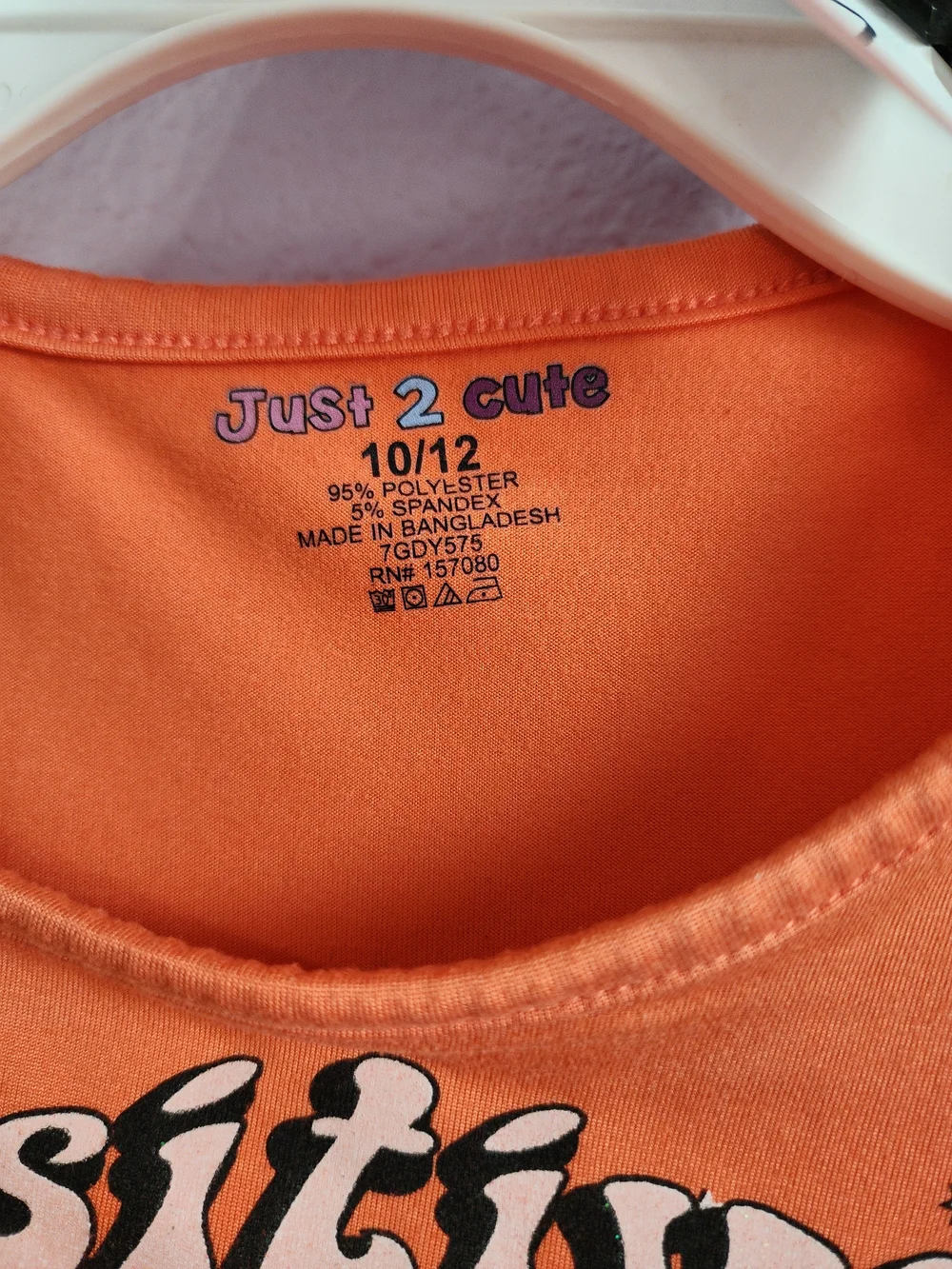 Just 2 Cute Orange Butterfly Positive Vibes Kids Dress